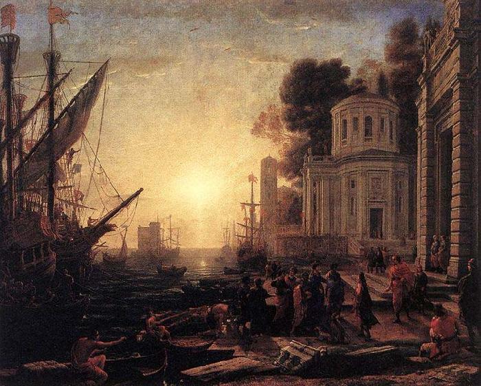 Claude Lorrain The Disembarkation of Cleopatra at Tarsus Germany oil painting art